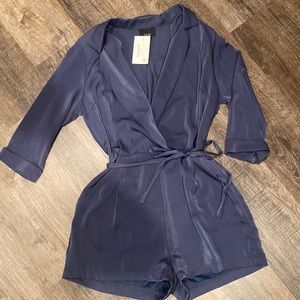 Satin long sleeve Romper
